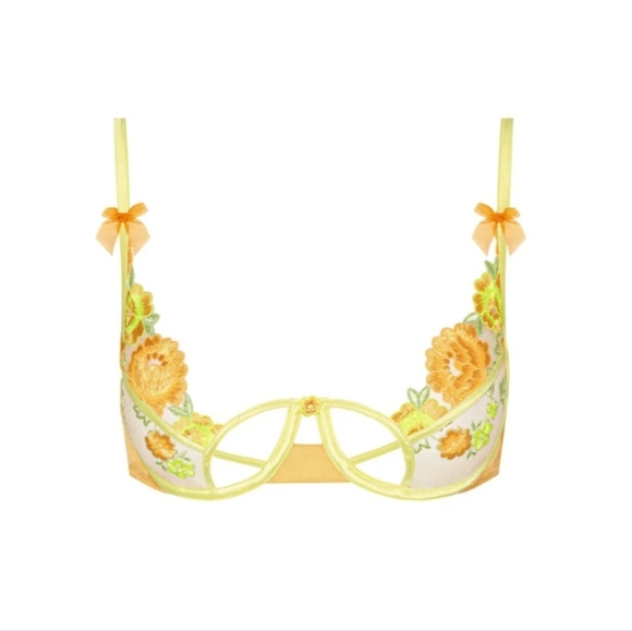 For Love And Lemons Other - For Love and Lemons Rose Embroidery Bra